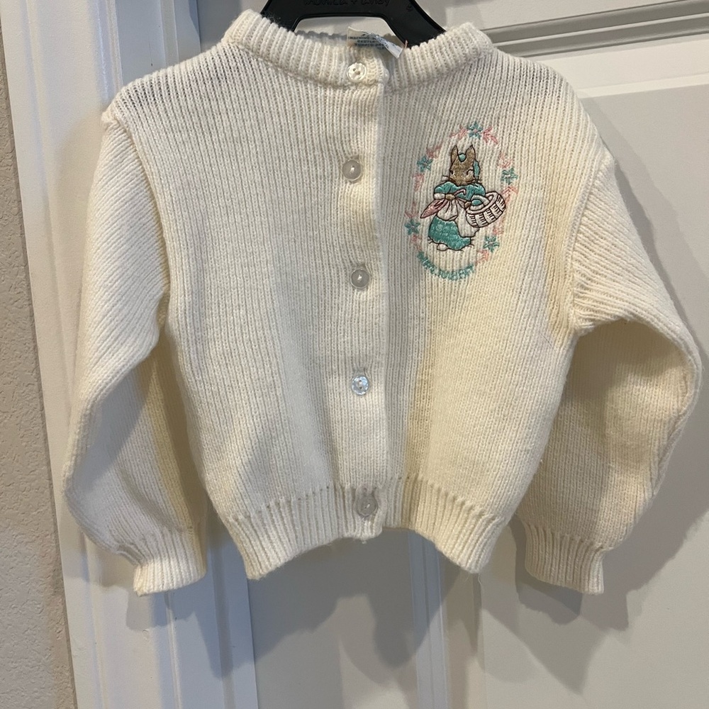 Quiltex Vintage Beatrix Potter Mrs. Rabbit cream sweater